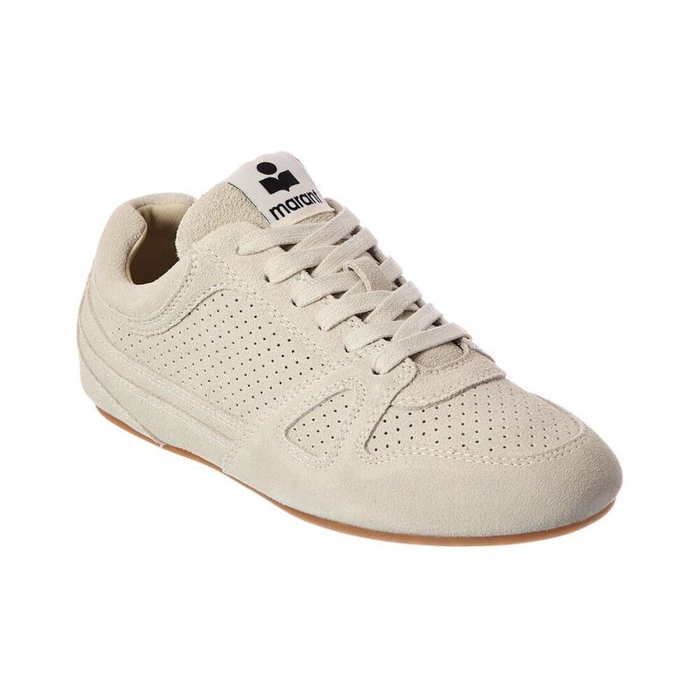Isabel Marant Senny Suede Sneaker, White